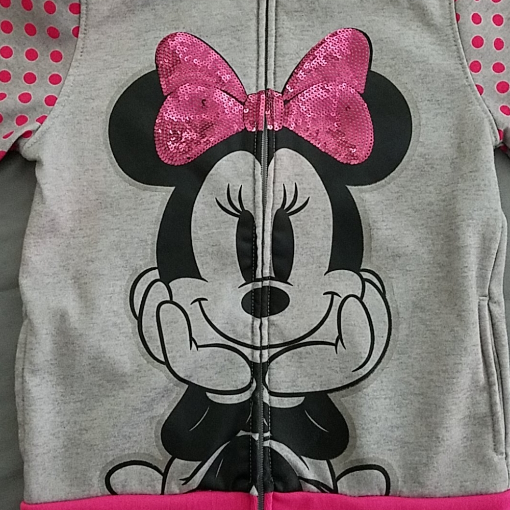 Disney Minnie Mouse Full Zip Girl's Hoodie